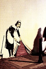 Banksy Sweeping Maid - photo by Fabio Venni