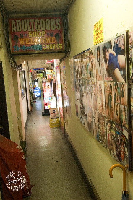 Akihabara adult shop corridor