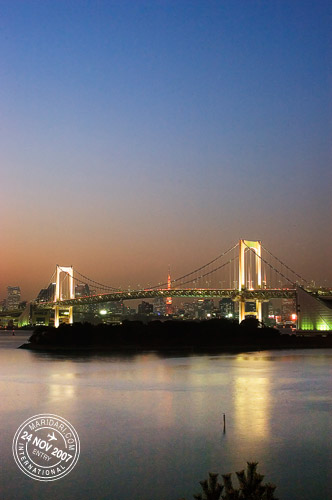 Odaiba Rainbow Bridge Night