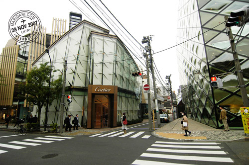 Cartier and Prada buildings at Omotesando