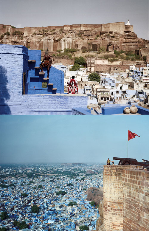 Jodhpur, Rajasthan, also known as Sun City or the Blue City for indigo tinge of the houses around the Mehrangarh Fort