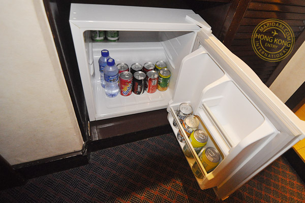 Evergreen Hotel Hong Kong in-room amenities - stocked mini bar